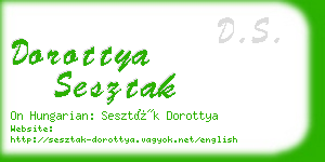 dorottya sesztak business card